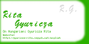 rita gyuricza business card